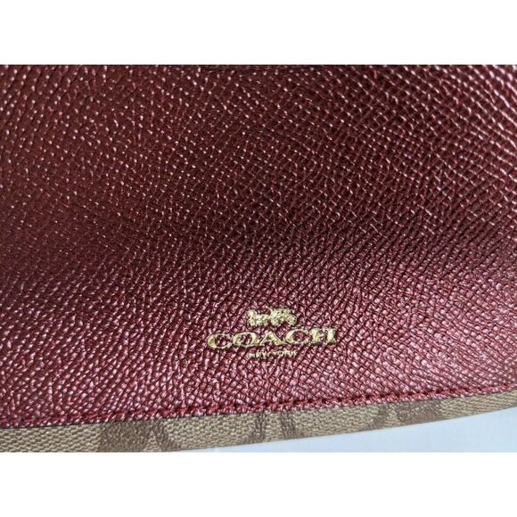 Coach Corner Zip Cherry Wristlet  Colorblock - Picture 11 of 12